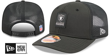 Raiders 2025 HOT WEATHER NFL SIDELINESNAPBACK Black Hat by New Era
