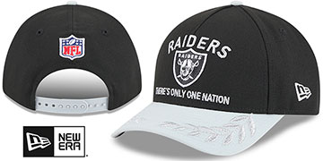 Raiders 2025 NFL DRAFT ONSTAGE M-CROWN SNAPBACK Black-Grey Hat by New Era