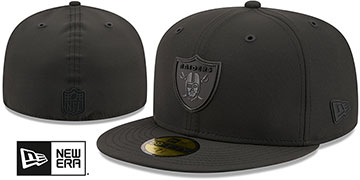 Raiders 2026 NFL SIDELINE Black-Black Fitted Hat by New Era