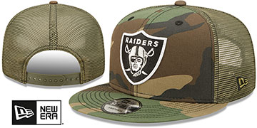 Raiders 'ARMY CAMO TRUCKER' Hat by New Era