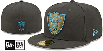 Raiders 'COLOR PACK MULTI' Charcoal Fitted Hat by New Era