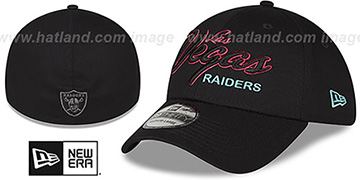 Raiders 'NEON SCRIPT FLEX' Black Hat by New Era