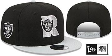 Raiders NFL LIGATURE SNAPBACK Black-Grey Hat by New Era
