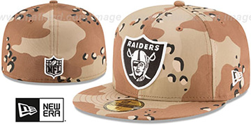 Raiders NFL TEAM-BASIC Desert Storm Camo Fitted Hat by New Era