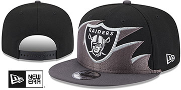 Raiders NFL TIDAL WAVE SNAPBACK Black-Charcoal Hat by New Era