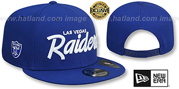 Raiders SCRIPT TEAM-BASIC SNAPBACK Royal-White Hat by New Era