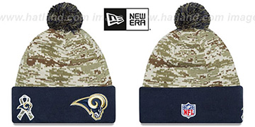 Rams 2015 SALUTE-TO-SERVICE Knit Beanie Hat by New Era