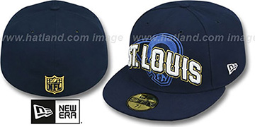 Rams 'NFL ONFIELD DRAFT' Navy Fitted Hat by New Era