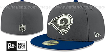 Rams SHADER MELT-2 Grey-Navy Fitted Hat by New Era