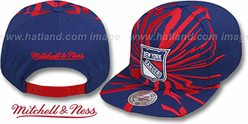 Rangers EARTHQUAKE SNAPBACK Navy Hat by Mitchell and Ness