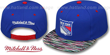 Rangers KNIT-WEAVE SNAPBACK Royal-Multi Hat by Mitchell and Ness