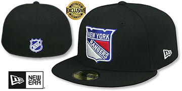 Rangers NHL TEAM-BASIC Black Fitted Hat by New Era