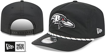 Ravens 1920 ROPE SNAPBACK Black-White  Hat by New Era