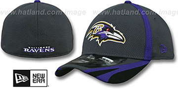 Ravens 2014 NFL TRAINING FLEX Graphite Hat by New Era