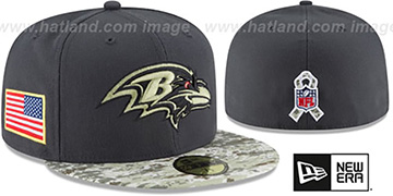 Ravens 2016 SALUTE-TO-SERVICE Grey-Desert Fitted Hat by New Era