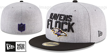 Ravens 2018 ONSTAGE Grey-Black Fitted Hat by New Era