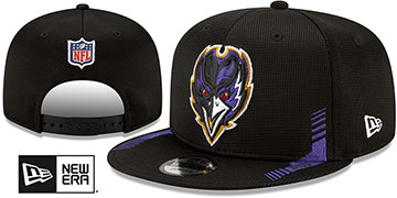 Ravens 2021 NFL SIDELINE HOME SNAPBACK Black Hat by New Era
