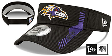 Ravens 2021 NFL SIDELINE HOME VISOR Hat by New Era