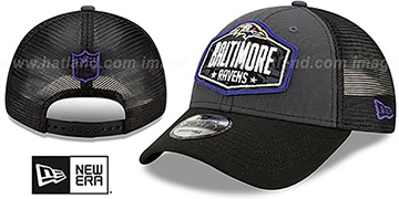 Ravens 2021 NFL TRUCKER DRAFT 940 SNAP Hat by New Era