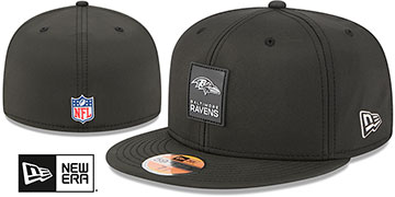Ravens 2025 HOT WEATHER NFL SIDELINE Black Fitted Hat by New Era