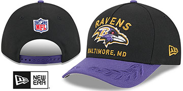 Ravens 2025 NFL DRAFT ONSTAGE M-CROWN SNAPBACK Black-Purple Hat by New Era