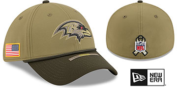Ravens 2025 SALUTE-TO-SERVICE FLEX Olive-Dark Green Hat by New Era