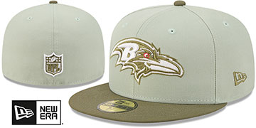 Ravens 2026 COLOR PACK Sage-Olive Fitted Hat by New Era