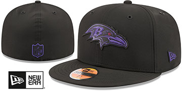 Ravens 2026 NFL SIDELINE Black Fitted Hat by New Era