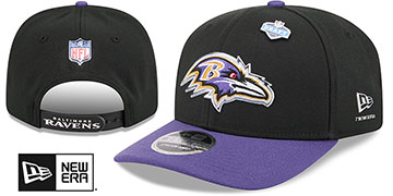 Ravens 2026 PRECURVED NFL DRAFT STRETCH-SNAP Black-Purple Hat by New Era