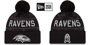 Ravens 2026 SALUTE-TO-SERVICE Dark Digital Camo Knit Beanie Hat by New Era