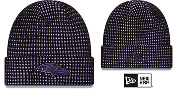 Ravens 2026 SIDELINE WAFFLER Knit Beanie Hat by New Era