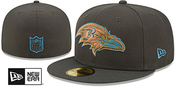 Ravens COLOR PACK MULTI Charcoal Fitted Hat by New Era