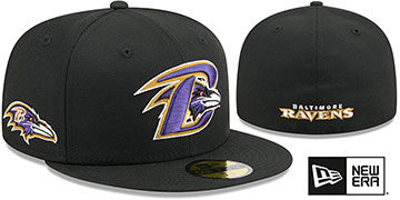 Ravens DECEPTOR Black Fitted Hat by New Era