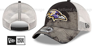 Ravens FADED TRUCKER SNAPBACK Hat by New Era