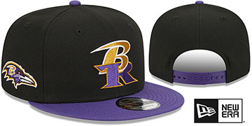 Ravens NFL LIGATURE SNAPBACK Black-Purple Hat by New Era
