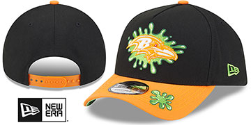 Ravens NFL SLIME SNAPBACK Black-Orange Hat by New Era