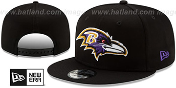 Ravens TEAM-BASIC SNAPBACK Black Hat by New Era