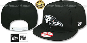 Ravens TEAM-BASIC SNAPBACK Black-White Hat by New Era
