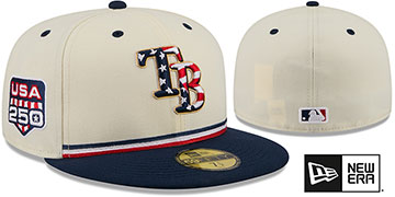 Rays 2026 JULY 4TH STARS N STRIPES Fitted Hat by New Era