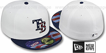 Rays STARS N STRIPES White-Navy Hat by New Era