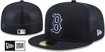 Red Sox 2026 'BATTING PRACTICE' Navy Fitted Hat by New Era