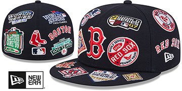 Red Sox 'ALL-OVER' Navy Fitted Hat by New Era