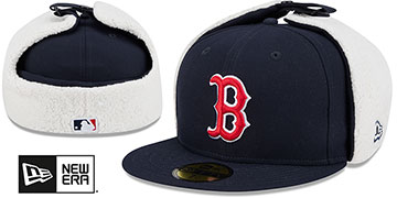 Red Sox CLASSIC DOGEAR Navy Fitted Hat by New Era