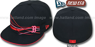 Red Sox FLAWLESS JETSTREAM Black-Red Fitted Hat by New Era
