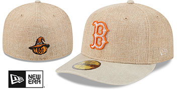 Red Sox PC HALLOWEEN BURLAP Tan Fitted Hat by New Era