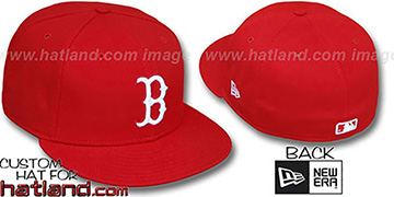 Red Sox TEAM-BASIC Red-White Fitted Hat by New Era
