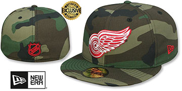 Red Wings 'TEAM-BASIC' Army Camo-White Fitted Hat by New Era