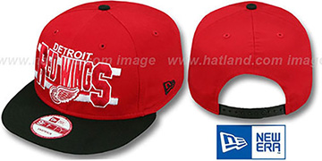 Red Wings WORDSTRIPE SNAPBACK Red-Black Hat by New Era