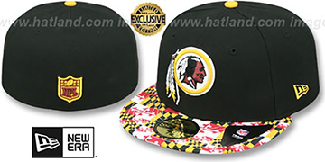 Redskins MARYLAND-FLAG Black Fitted Hat by New Era
