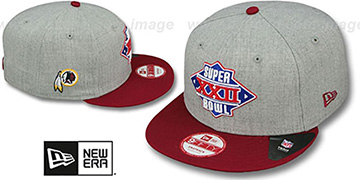 Redskins SUPER BOWL XXII SNAPBACK Grey-Burgundy Hat by New Era